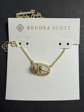 Kendra Scott Elisa Bow Gold Short Pendant Necklace